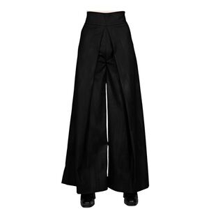 139 Dec Wide Leg Overlay Black Pants